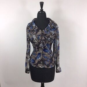 Coldwater Creek Ruffle Front Blouse